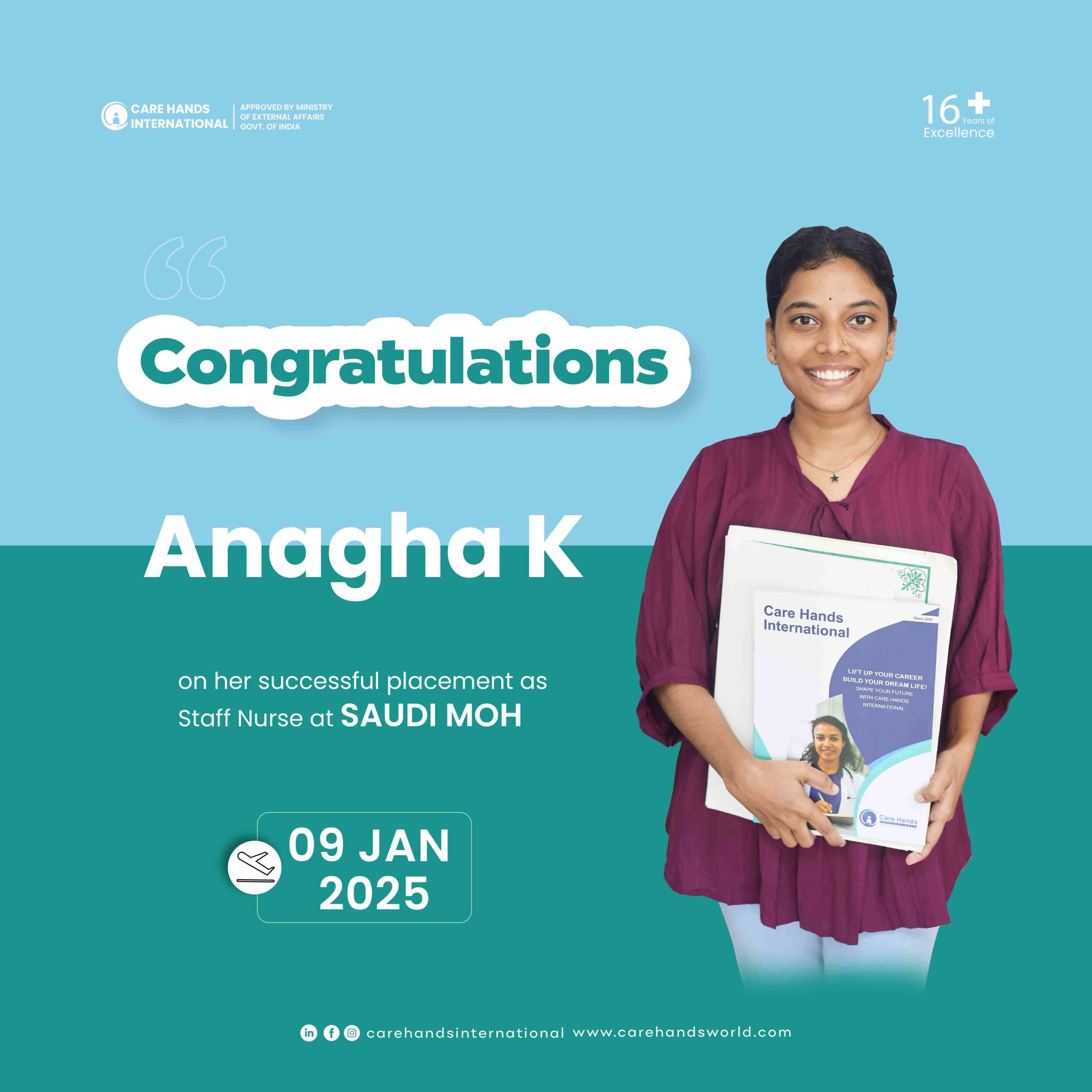 Congratulation Poster Anagha K Saudi MOH 9 January 2025-01