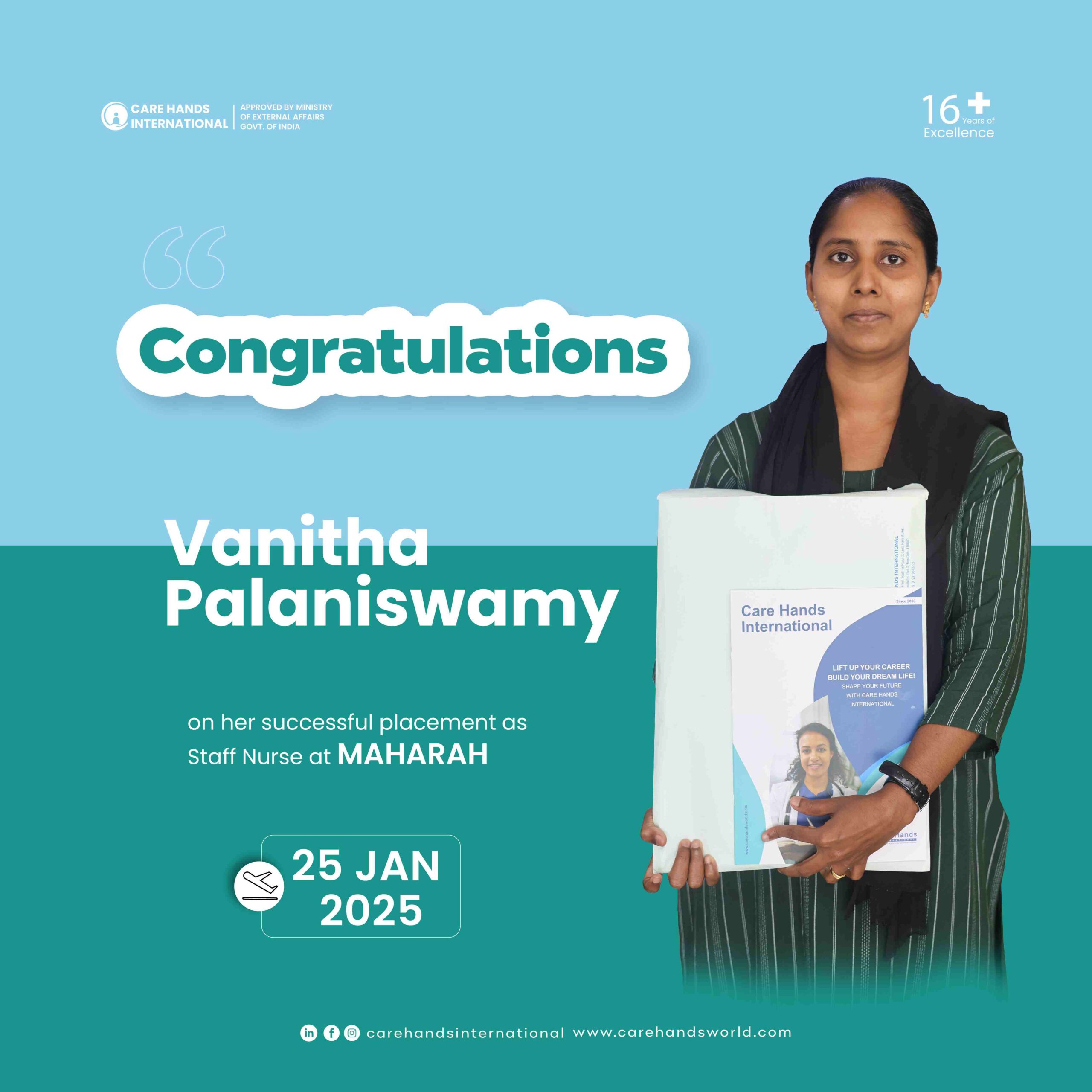 Congratulation Poster Vanitha Palaniswamy MAHARAH 25 January 2025-01