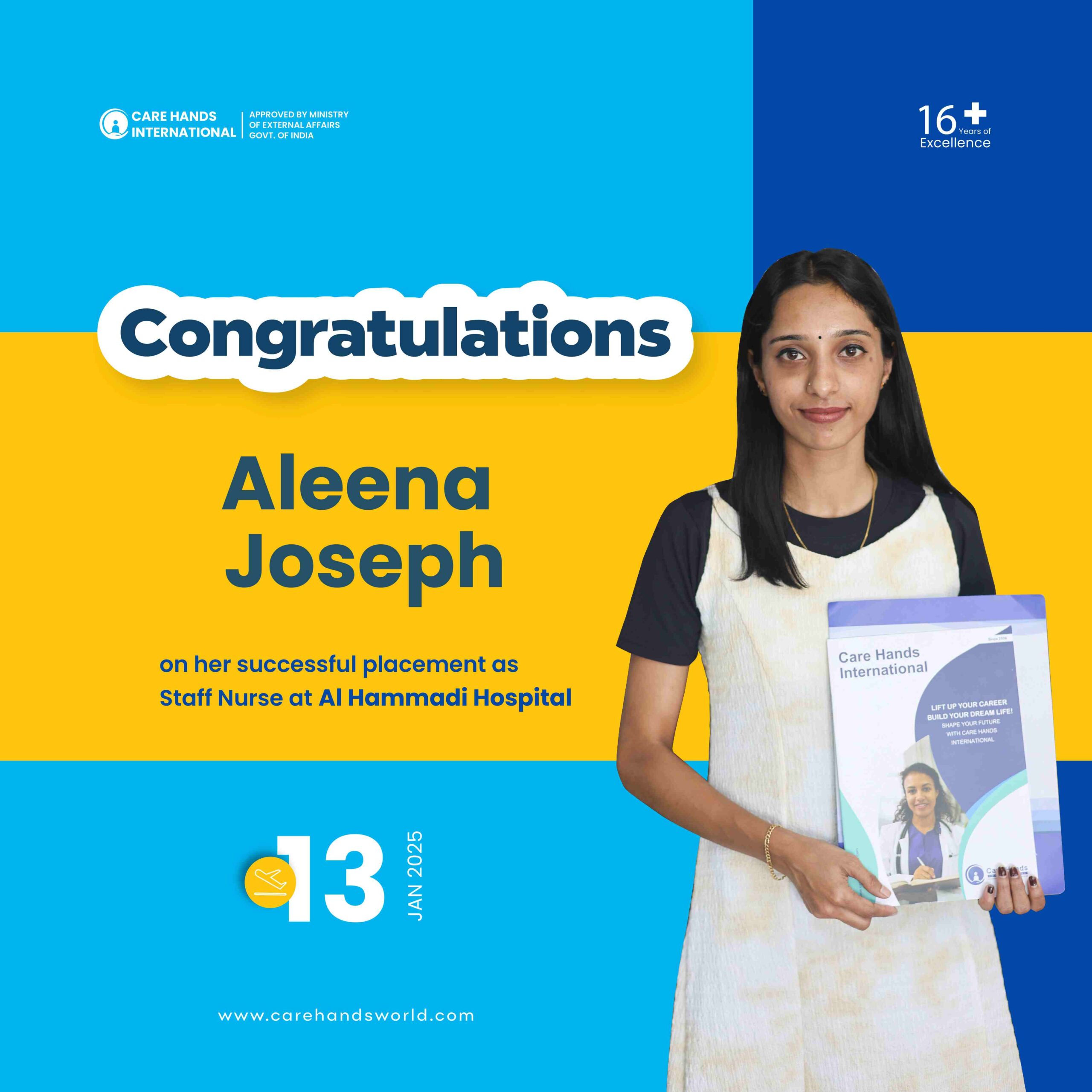 Congratulations Poster Aleena Joseph Al Hammadi Hospital 13 January 2025-01