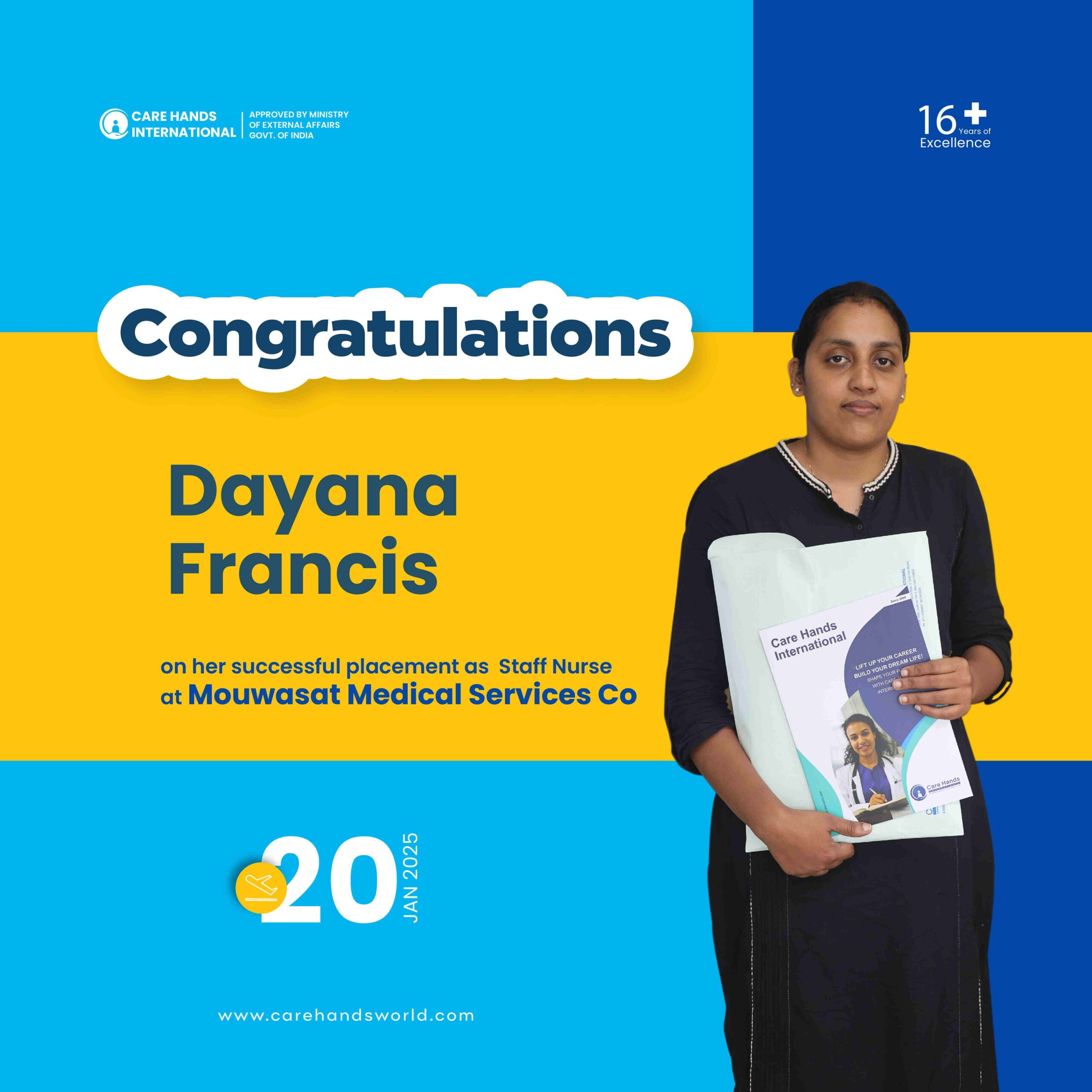 Congratulations Poster Dayana Francis Mouwasat Medical Services Co 20 January 2025-01