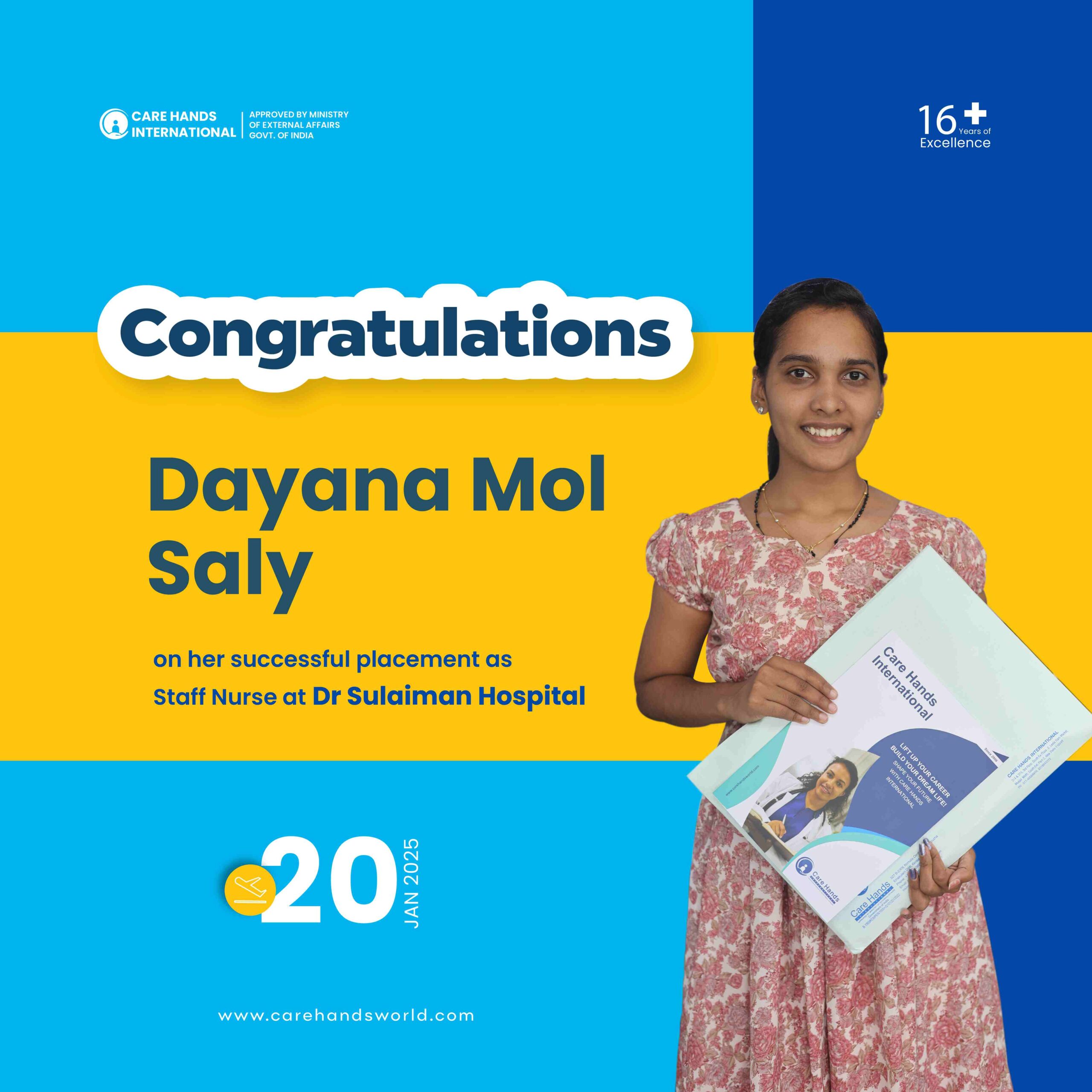 Congratulations Poster Dayana Mol Saly Dr Sulaiman Hospital 20 January 2025-01